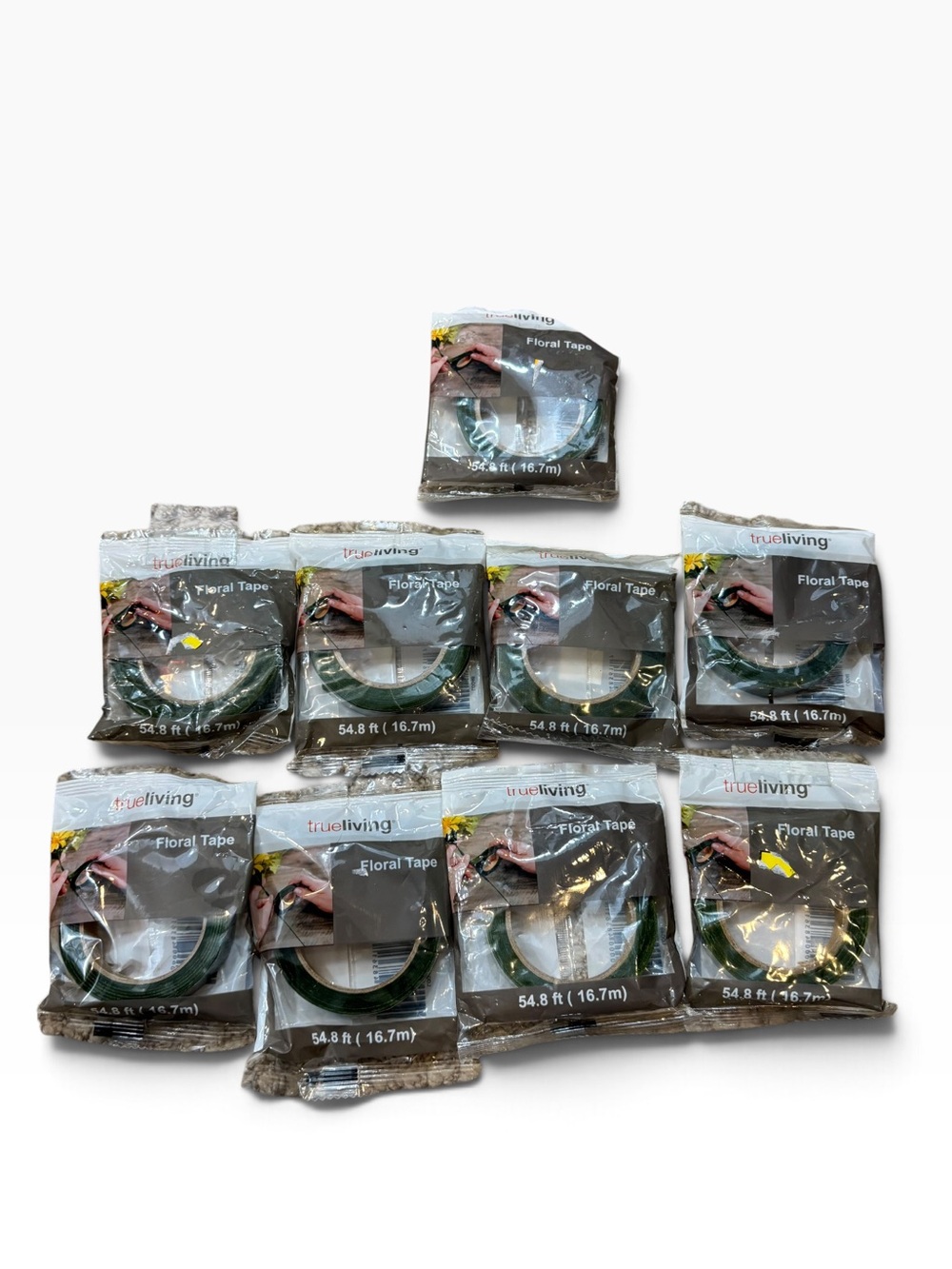 Nine Packs of Brand New True Living Brand Floral Tape, 54.8 feet each